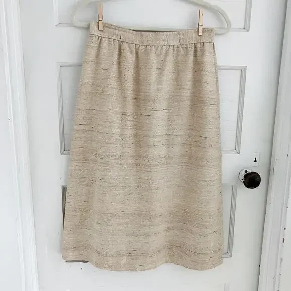 Vintage Devon Hall Cream Neutral Skirt Blazer Suit Set - Picture 13 of 16